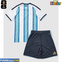 Argentinien Heimtrikotsatz Kinder EM 2024 Kurzarm (+ Kurze Hosen)